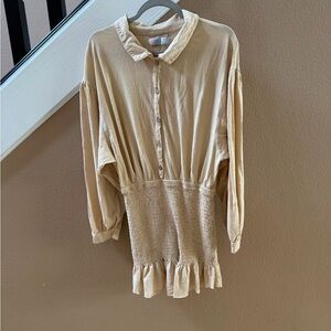 Free People Beach Shane Mini Dress with Ruffled Hem